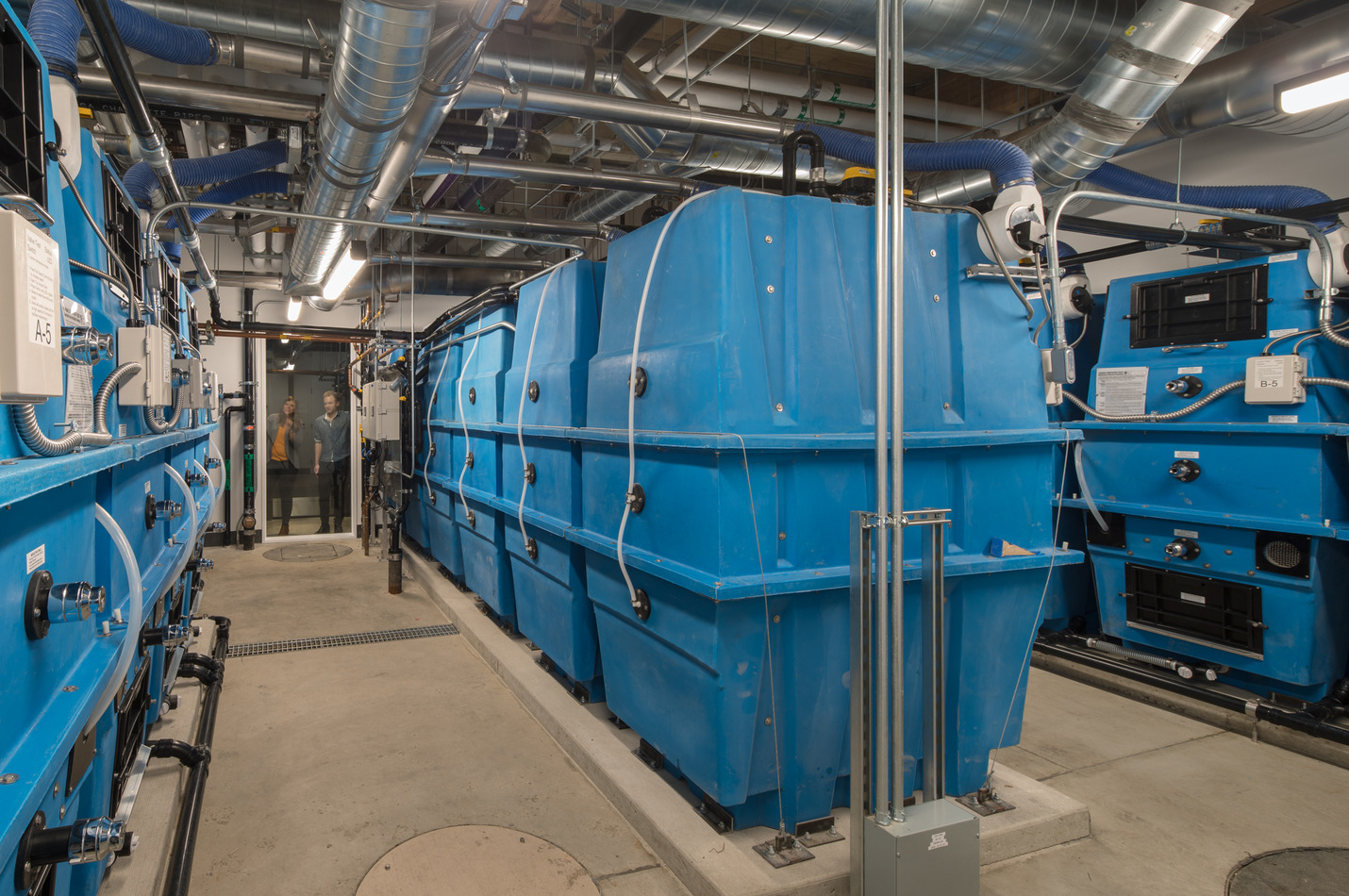 Image of the composters at the PAE Living Building